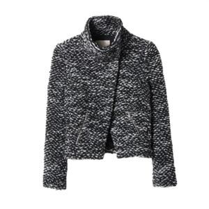 Rebecca Taylor Amsterdam Tweed Jacket - Black & White - Biker Moto - Size 8